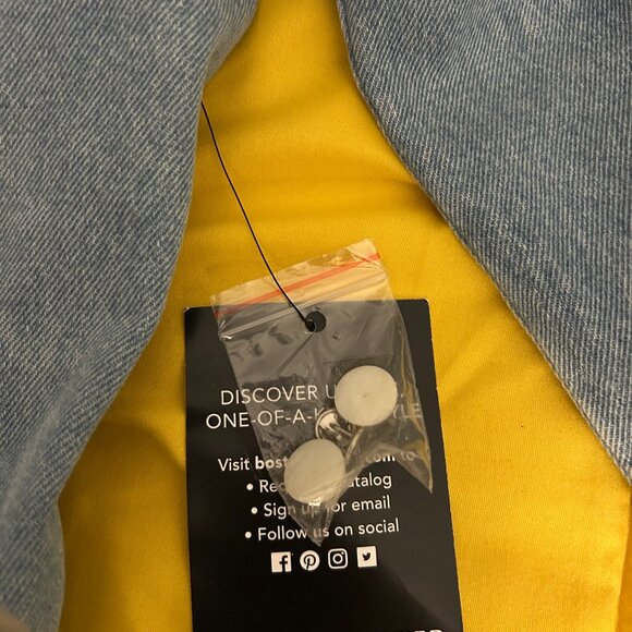 Boston Proper Luxe Pearl Denim Jacket | Heavyweight | NWT | Medium - Picture 9 of 11